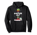 Snowy Soccer Elf Matching Family Costume Hoodie - Graphic Print for Adults - T-Shirt, Sweatshirt, Hoodie