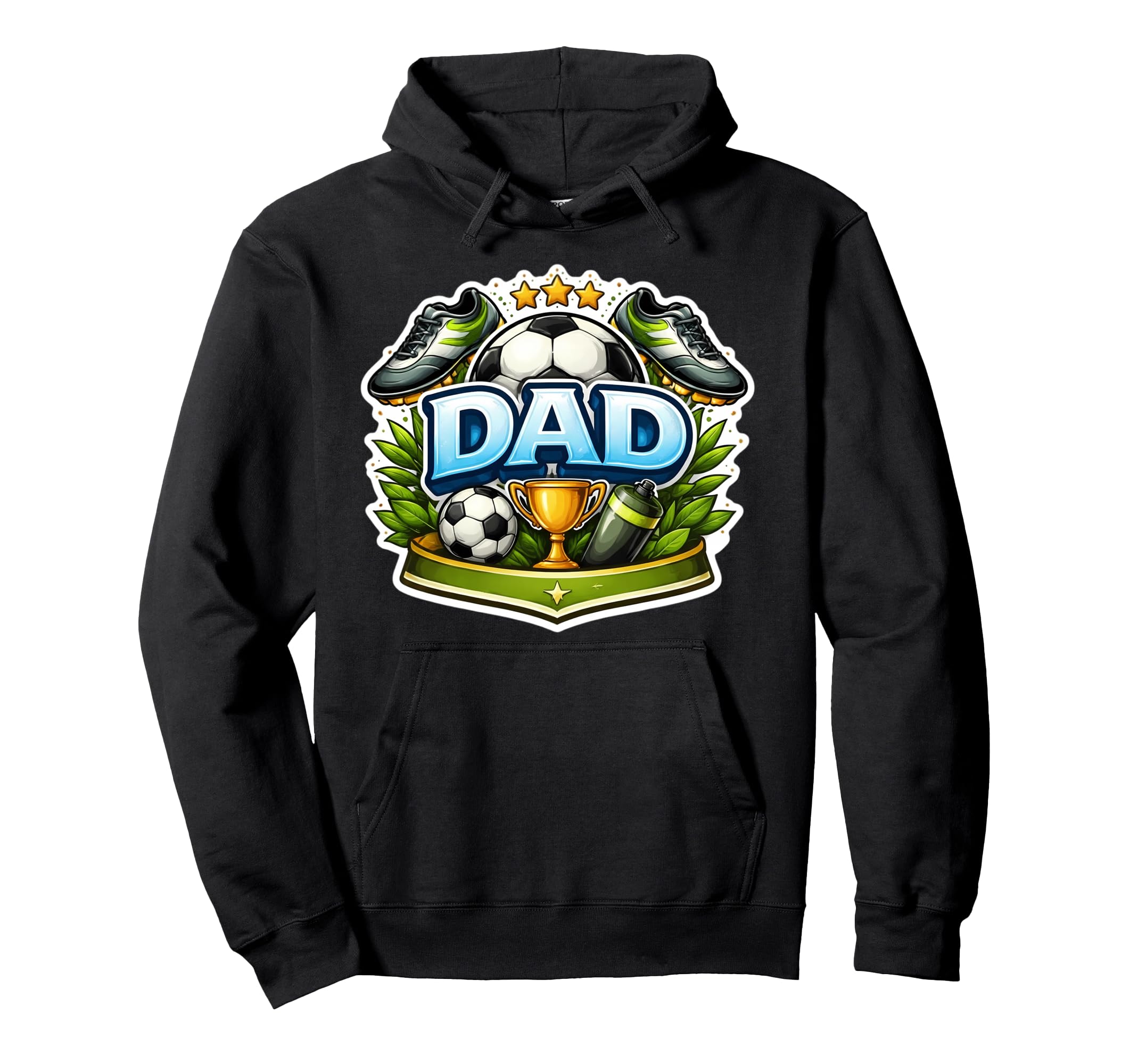 Soccer Dad Fathers Day Football Fan Hoodie - Trendy Graphic Unisex - T-Shirt, Sweatshirt, Hoodie