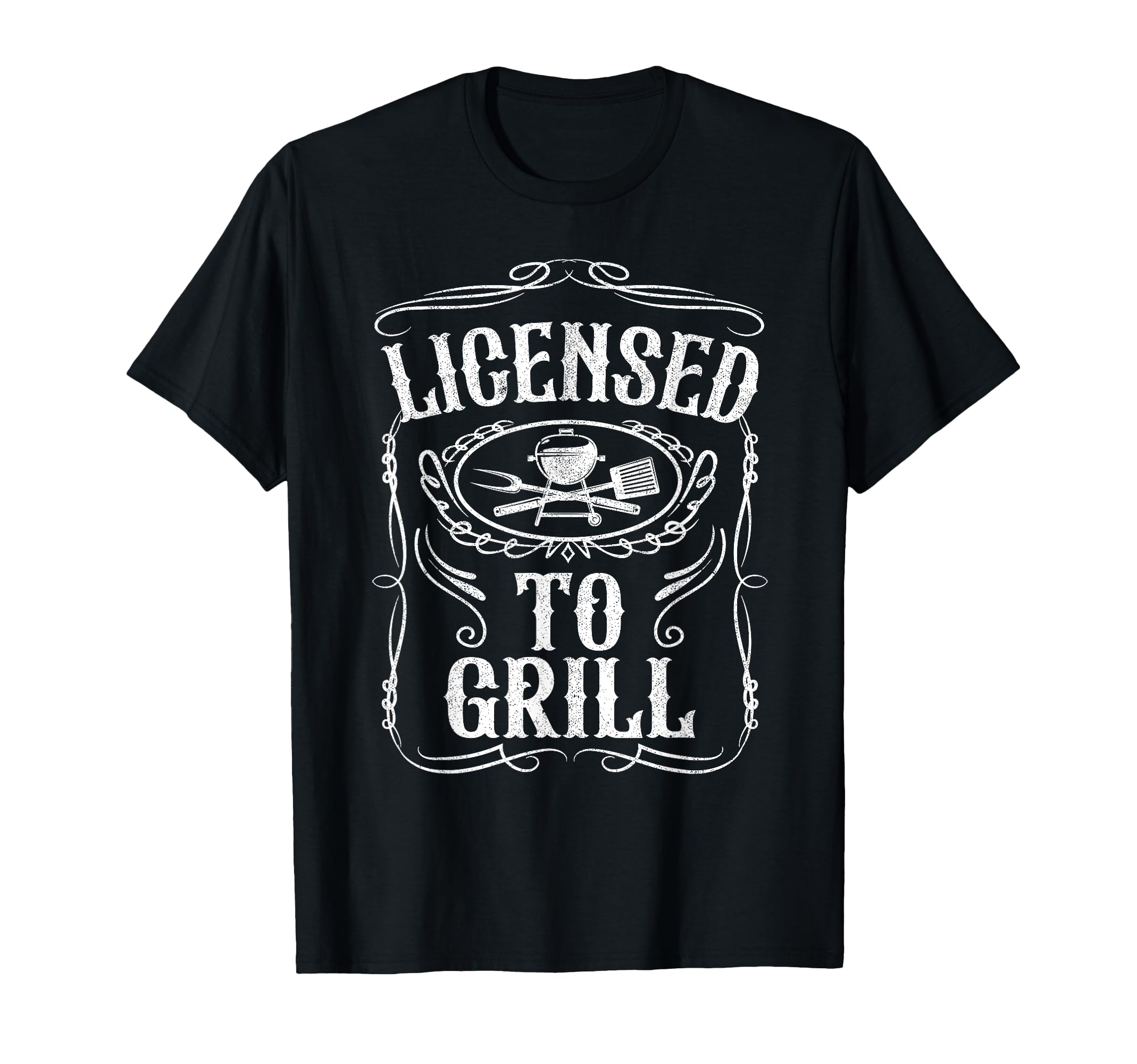 Licensed To Grill Funny Bbq Grilling T-Shirt - Custom Art Print Men Women - T-Shirt, Sweatshirt, Hoodie