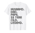 Husband Dad Papa 55 Year Old Legend T-Shirt - Novelty Apparel for Adults - T-Shirt, Sweatshirt, Hoodie