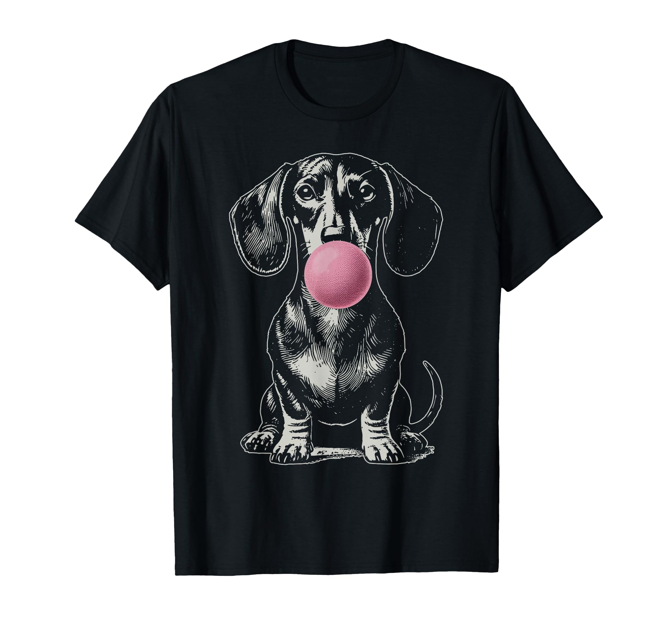 Dachshund Blowing Bubble Wiener Dog Dad T-Shirt - Streetwear Style Unisex - T-Shirt, Sweatshirt, Hoodie