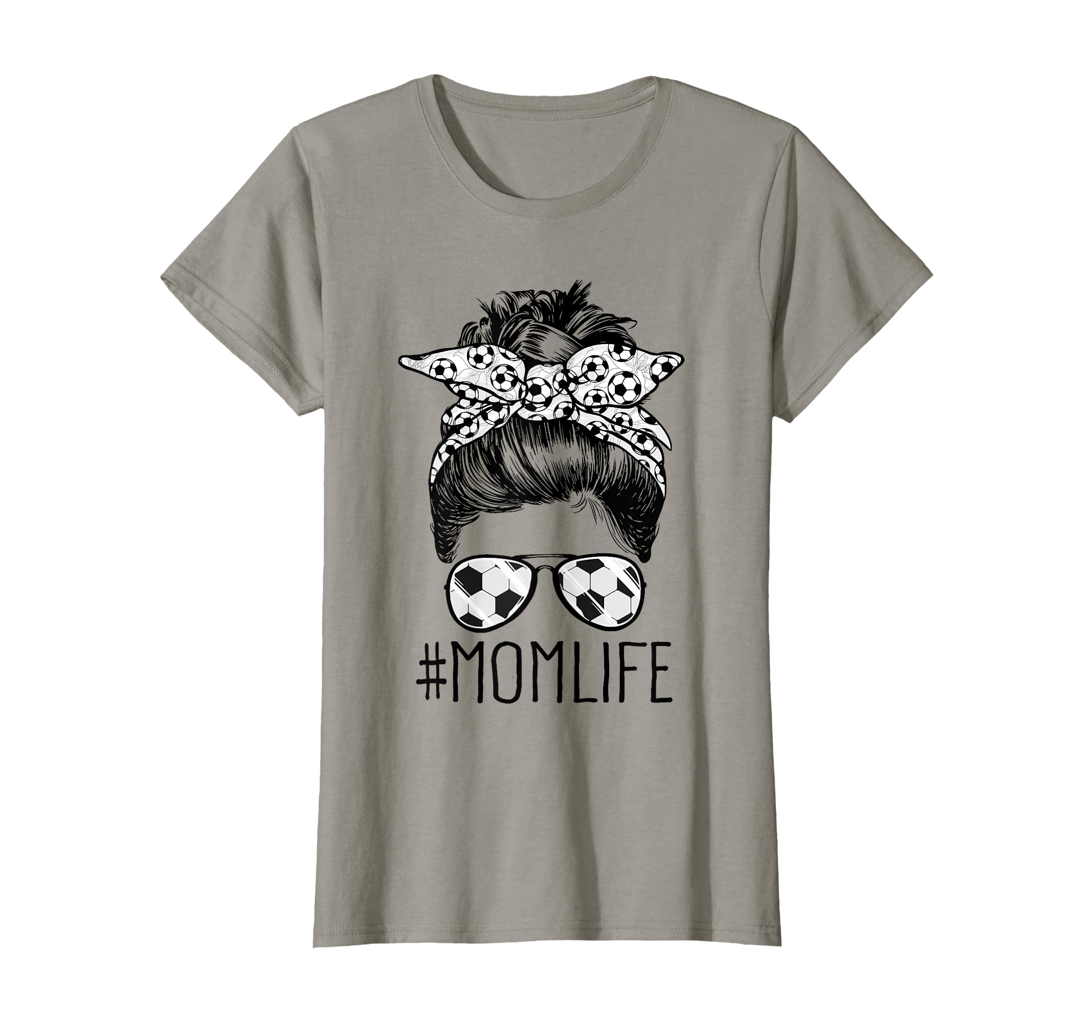 Mom Life Soccer Mom Mothers Day Messy T-Shirt - Novelty Apparel for Adults - T-Shirt, Sweatshirt, Hoodie