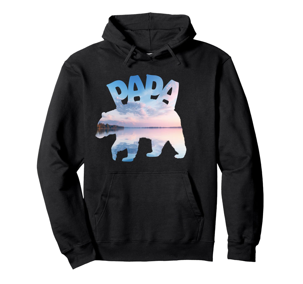 Papa Bear Outdoor Nature Camping Wildlife Hoodie - Custom Art Print Unisex - T-Shirt, Sweatshirt, Hoodie