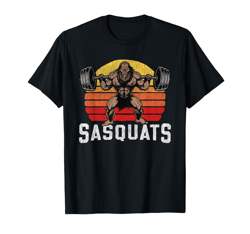 Sasquats Leg Day Weightlifting Bigfoot T-Shirt - Novelty Apparel Unisex - T-Shirt, Sweatshirt, Hoodie
