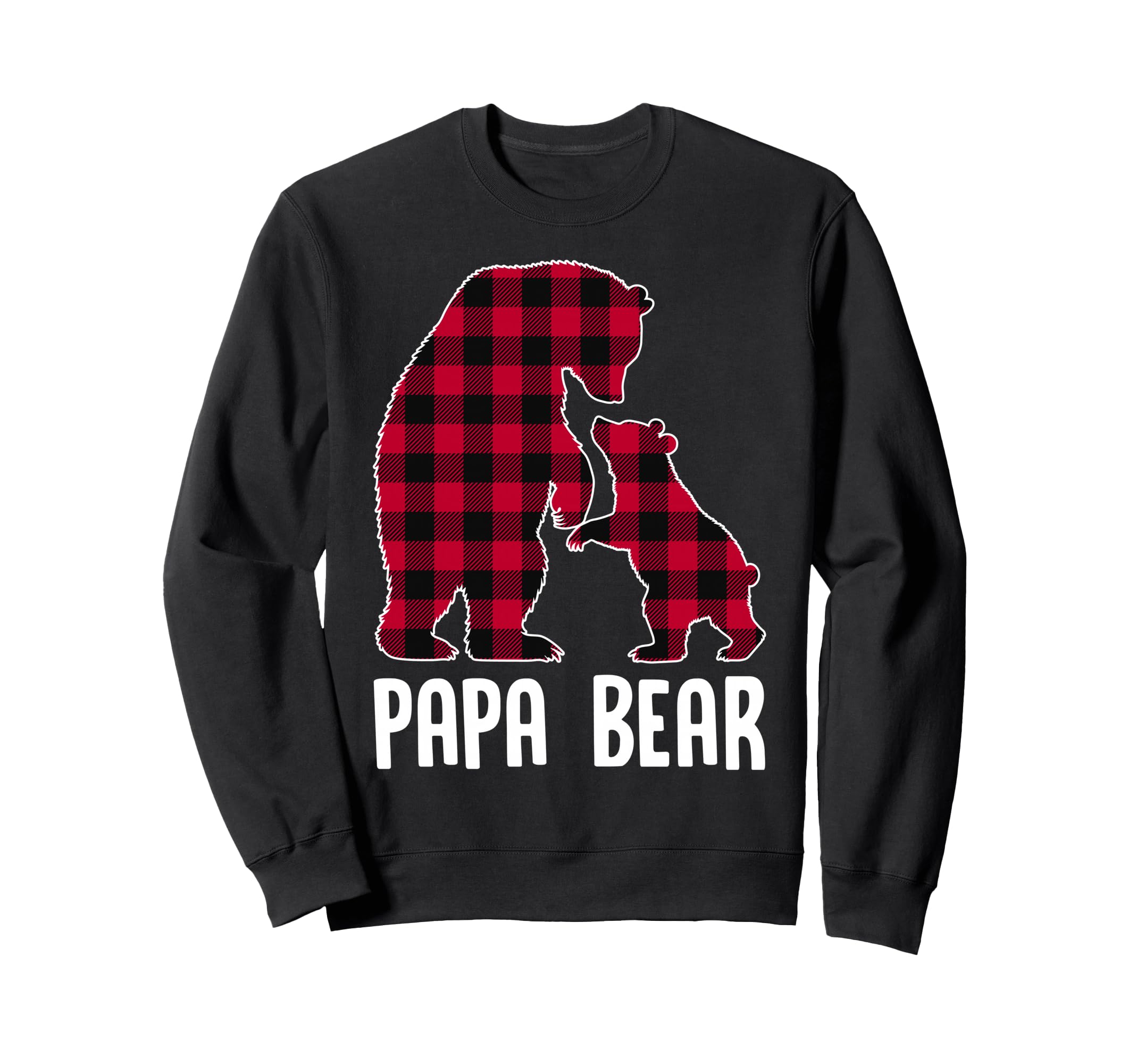 Red Buffalo Plaid Papa Bear Bear Sweatshirt - Streetwear Style for Adults - T-Shirt, Sweatshirt, Hoodie