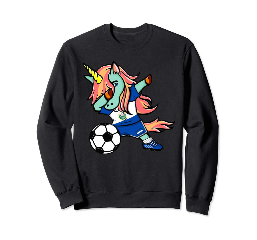 Dabbing Unicorn El Salvador Sweatshirt - Custom Art Print Men Women - T-Shirt, Sweatshirt, Hoodie