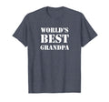 Worlds Best Grandpa T-Shirt - Minimalist Print Men Women - T-Shirt, Sweatshirt, Hoodie