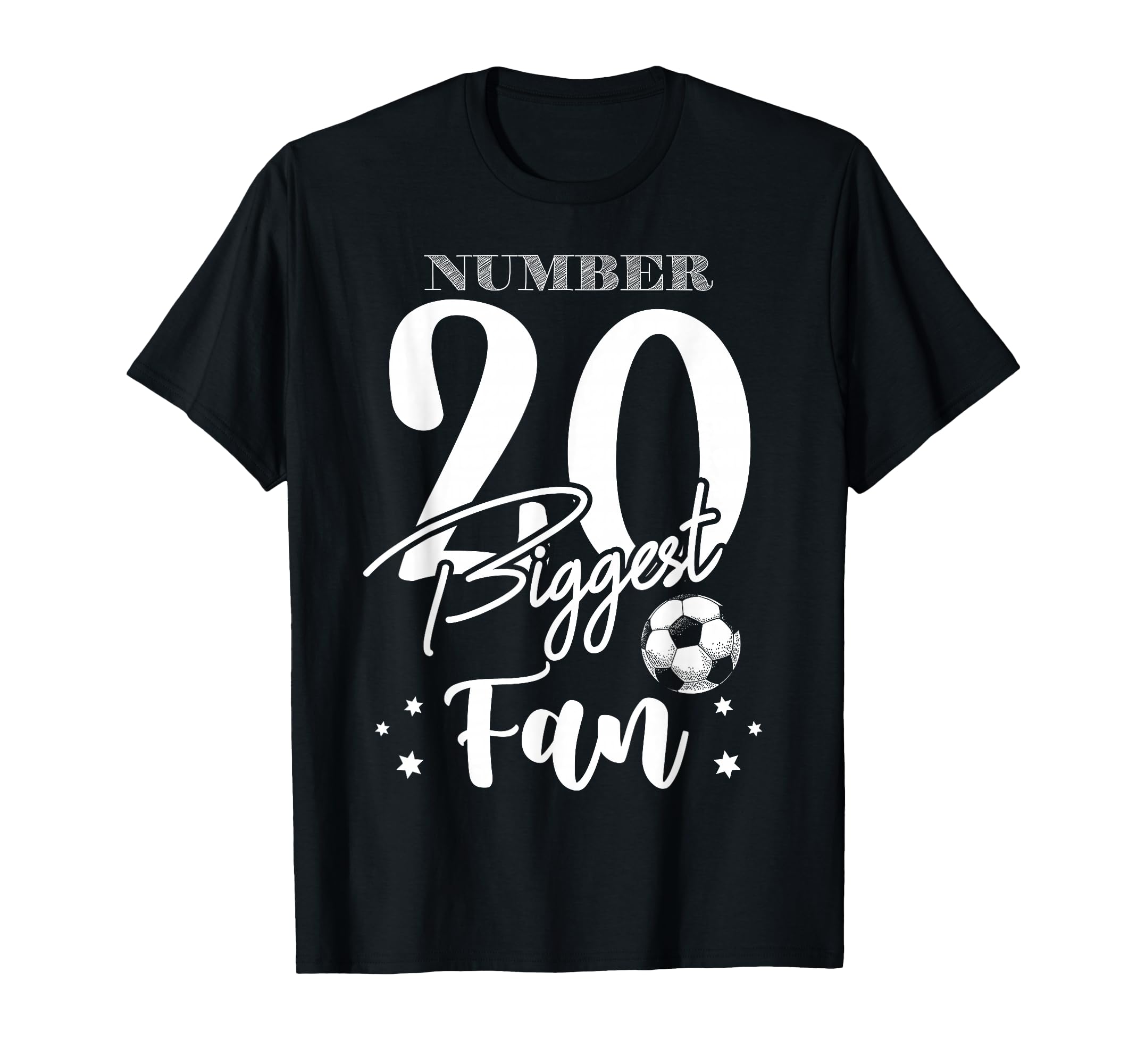 Number 20 Biggest Fan Soccer Player T-Shirt - Minimalist Print Unisex - T-Shirt, Sweatshirt, Hoodie
