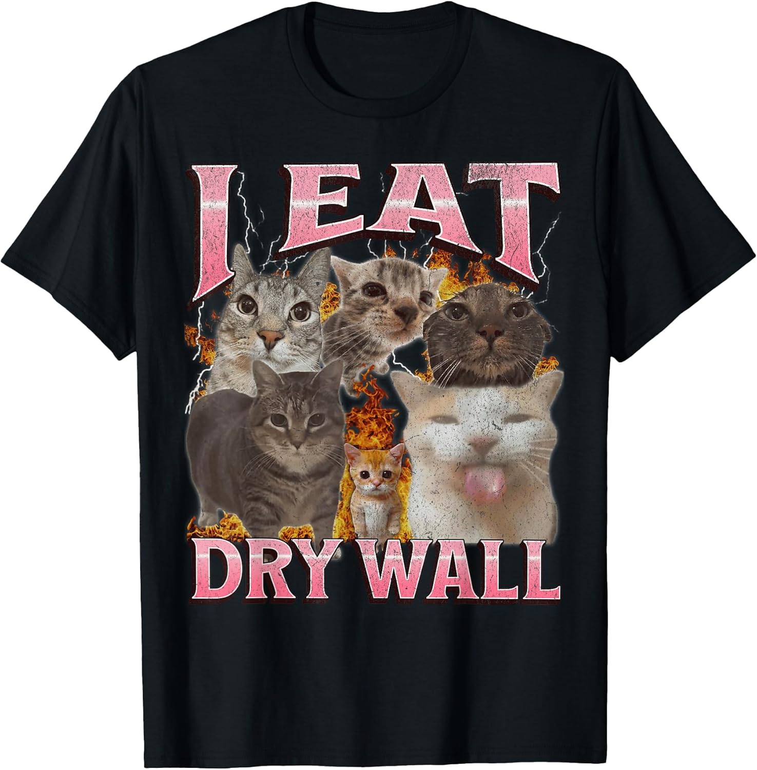 I Eat Cement Funny Cat Meme Bootleg Graphic - Adult & Kids T-Shirts, Sweatshirts & Hoodies apparel design preview 1