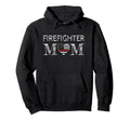Firefighter Mom Mother Support Thin Hoodie - Aesthetic Graphic Men Women - T-Shirt, Sweatshirt, Hoodie