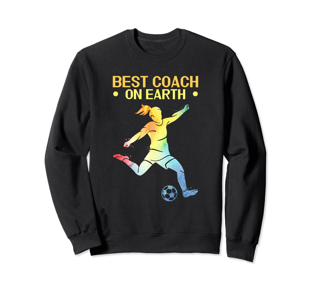 Soccer Best Coach Earth Soccer Sweatshirt - Minimalist Print Men Women - T-Shirt, Sweatshirt, Hoodie