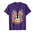 Floral Guitar Guitarist Gift Mens Womens Dad T-Shirt - Graphic Print Unisex - T-Shirt, Sweatshirt, Hoodie