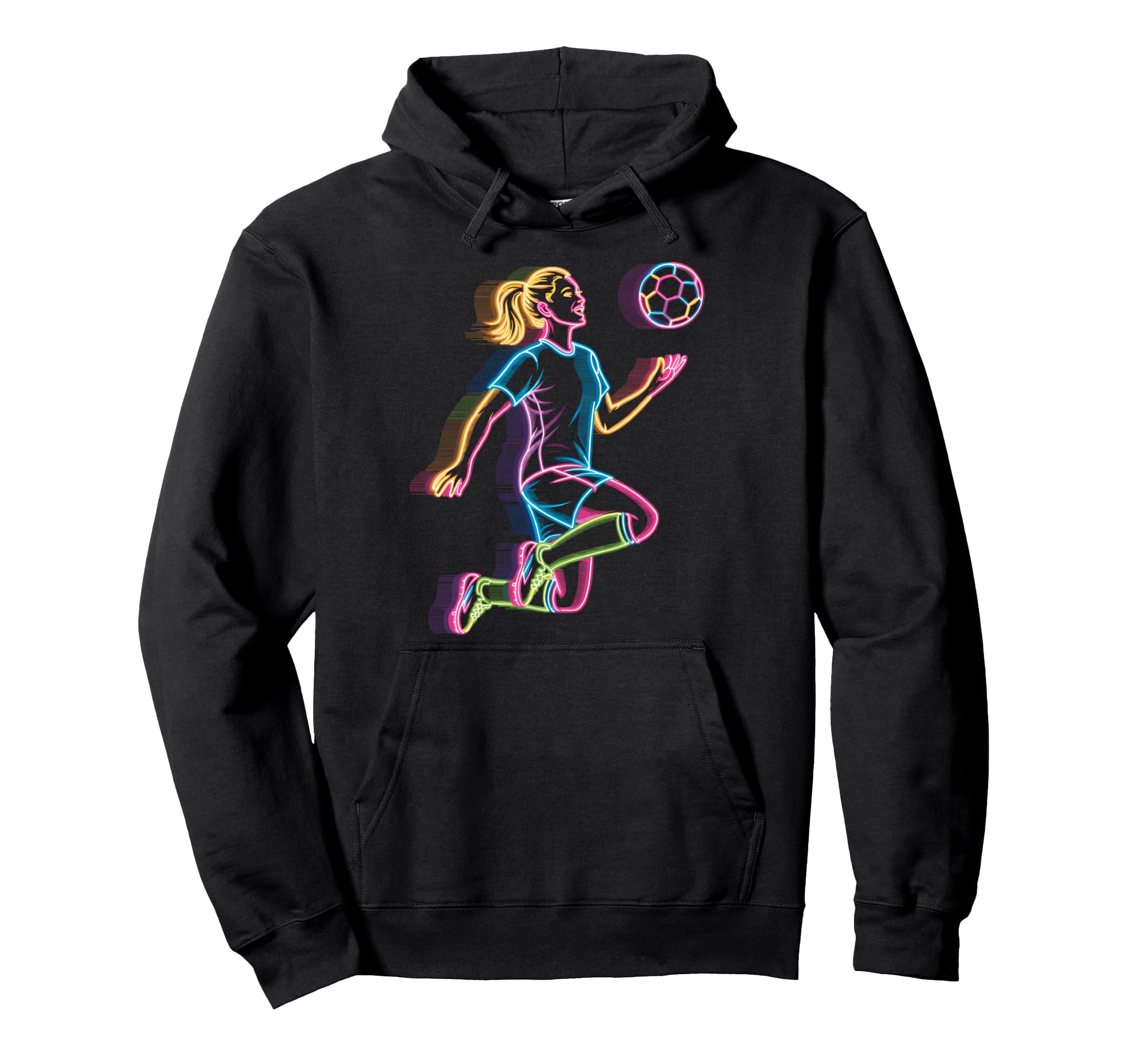 Colorful Funny Soccer Fan Dad Mom Hoodie - Streetwear Style for Adults - T-Shirt, Sweatshirt, Hoodie