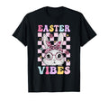 Groovy Easter Vibes Bunny Checkered T-Shirt - Trendy Graphic Men Women - T-Shirt, Sweatshirt, Hoodie