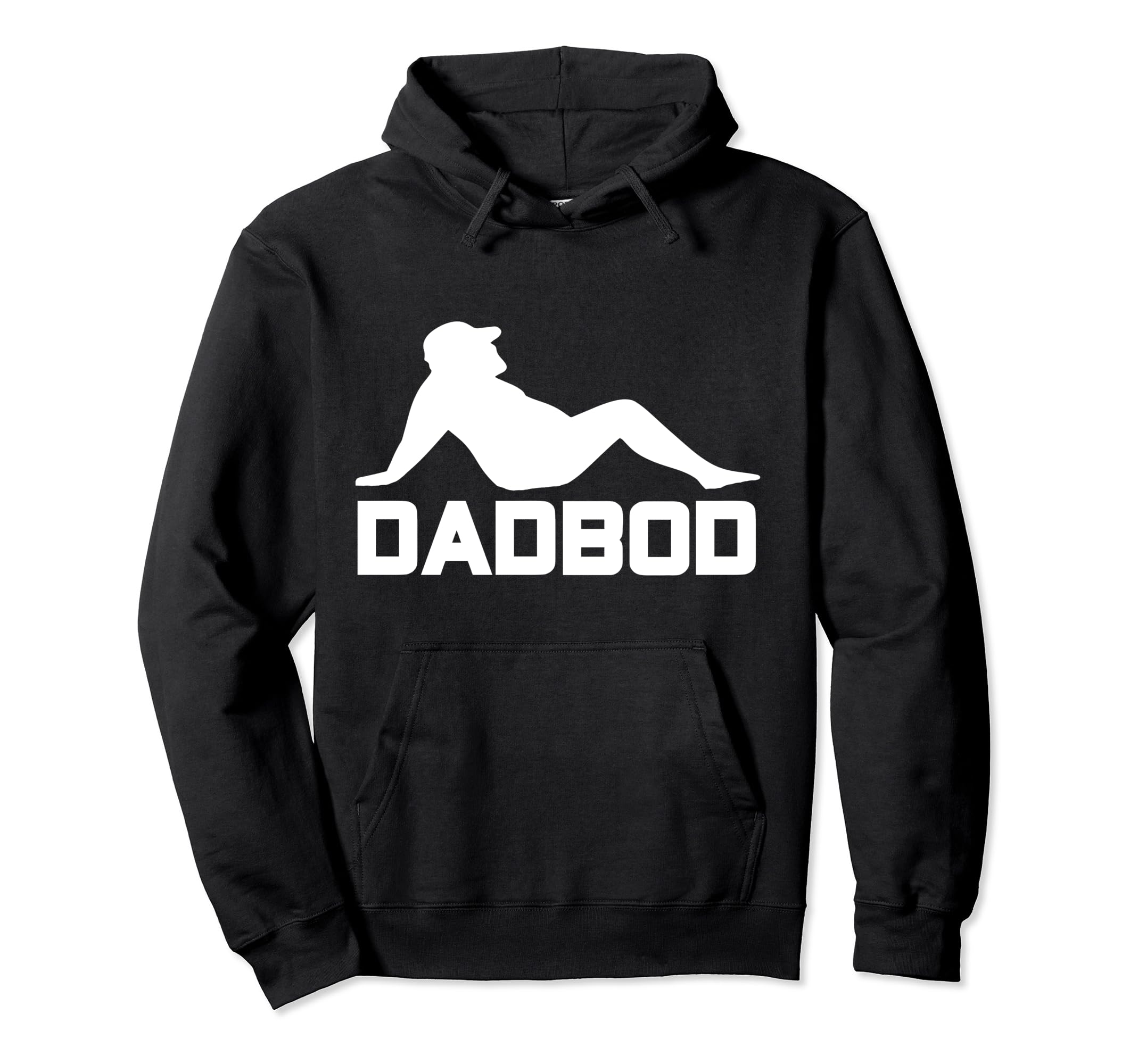 Dad Bod Funny Dadbod Silhouette Beer Hoodie - Aesthetic Graphic for Adults - T-Shirt, Sweatshirt, Hoodie
