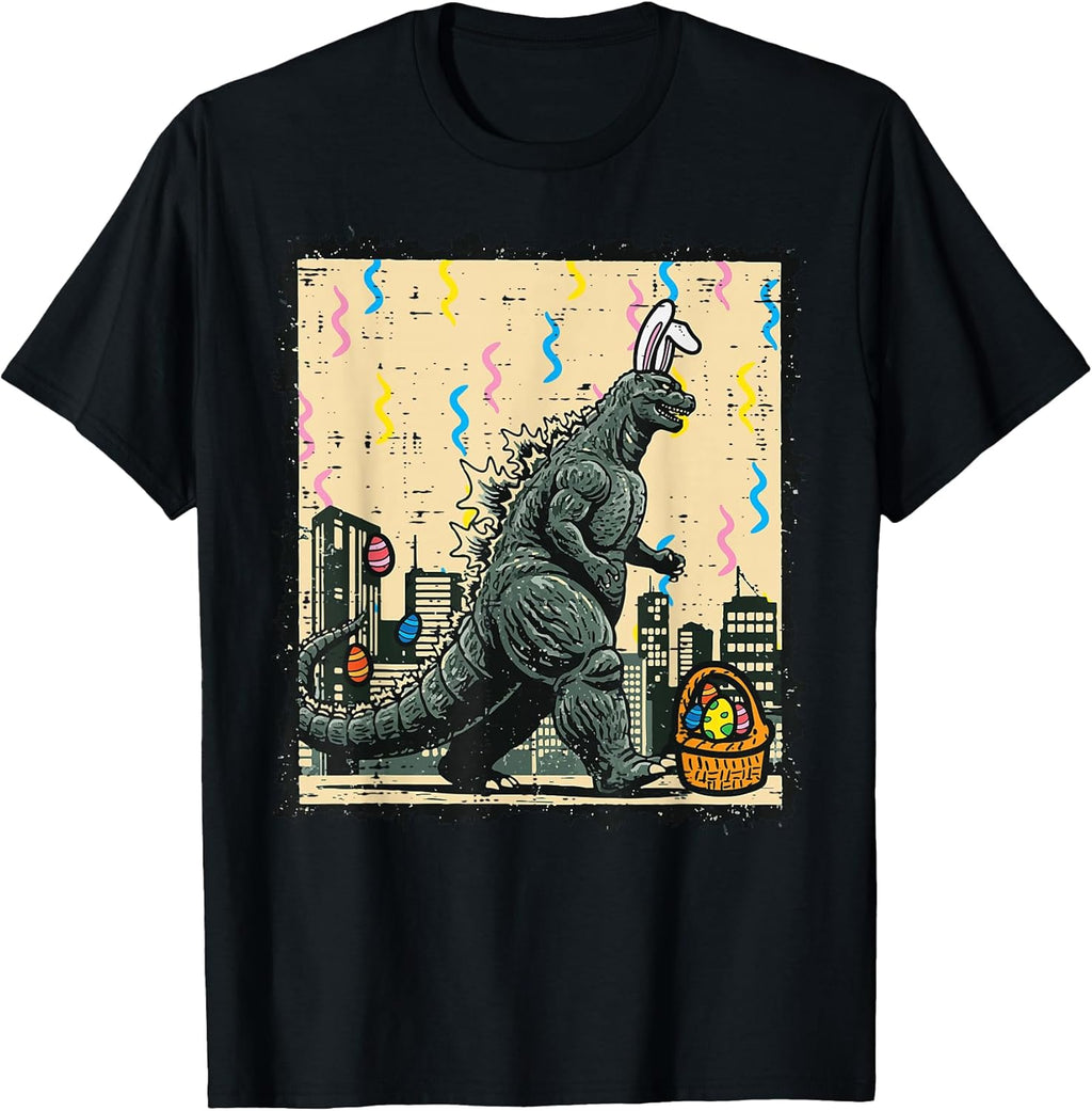 Easter Japanese Monster Bunny Ears Egg Kaiju Men - Adult & Kids T-Shirts, Sweatshirts & Hoodies apparel design preview 1