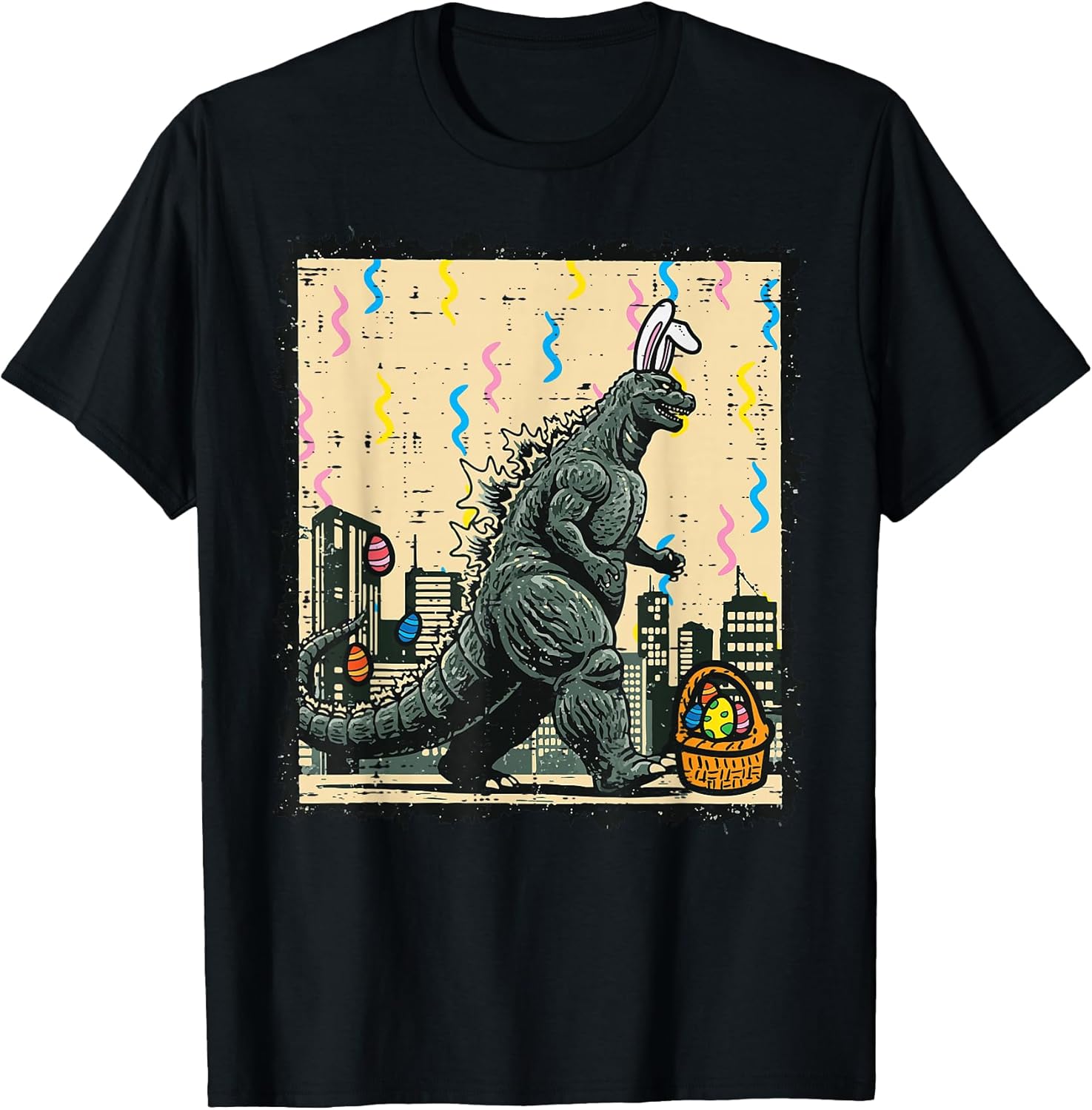 Easter Japanese Monster Bunny Ears Egg Kaiju Men - Adult & Kids T-Shirts, Sweatshirts & Hoodies apparel design preview 1