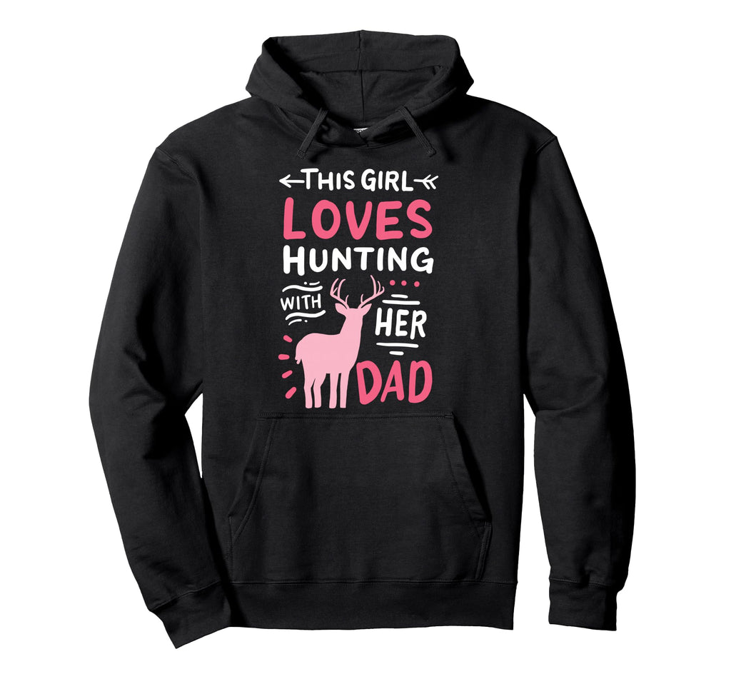 Hunting Her Dad Fathers Day Hoodie - Minimalist Print Unisex - T-Shirt, Sweatshirt, Hoodie