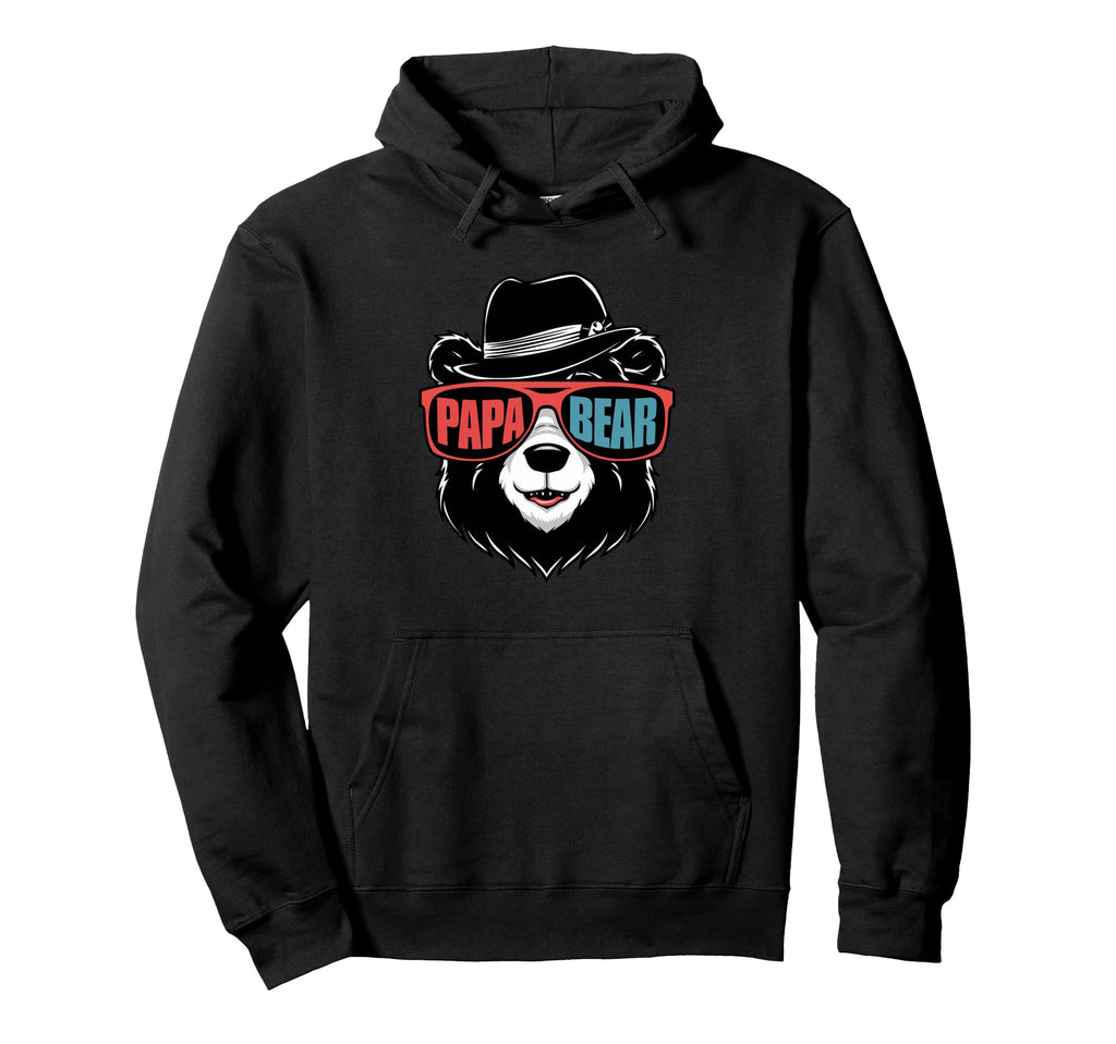 Mens Papa Bear Face Sunglasses Papa Bear Hoodie - Unique Graphic Unisex - T-Shirt, Sweatshirt, Hoodie