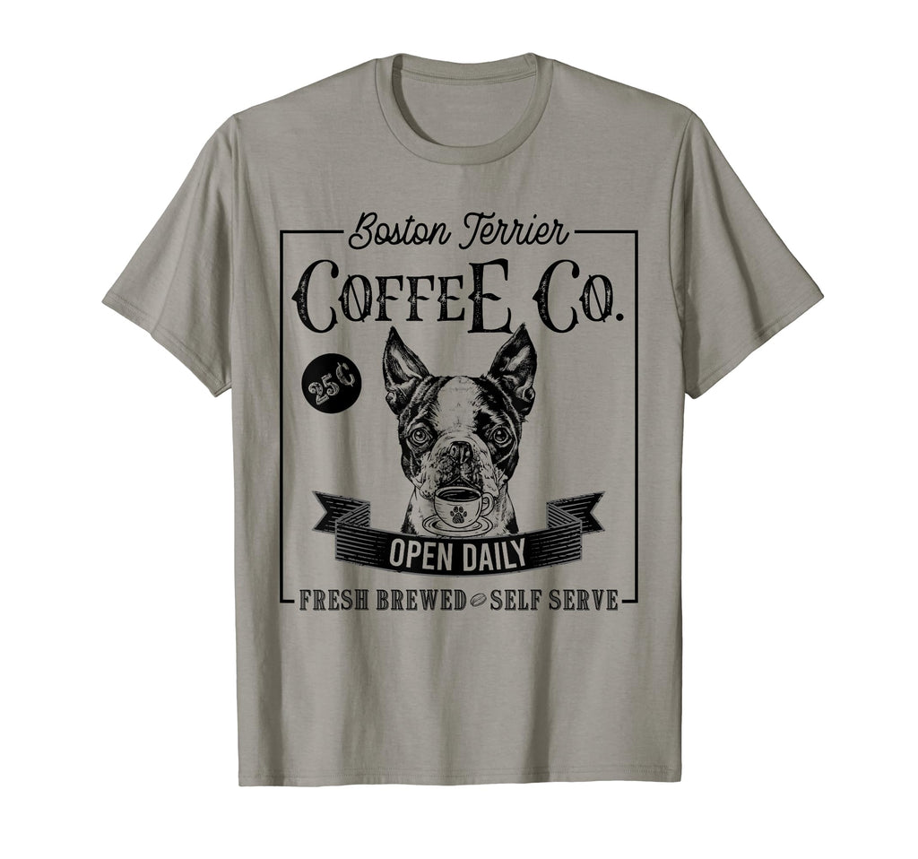 Boston Terrier Coffee Funny Dog Mom T-Shirt - Trendy Graphic Men Women - T-Shirt, Sweatshirt, Hoodie
