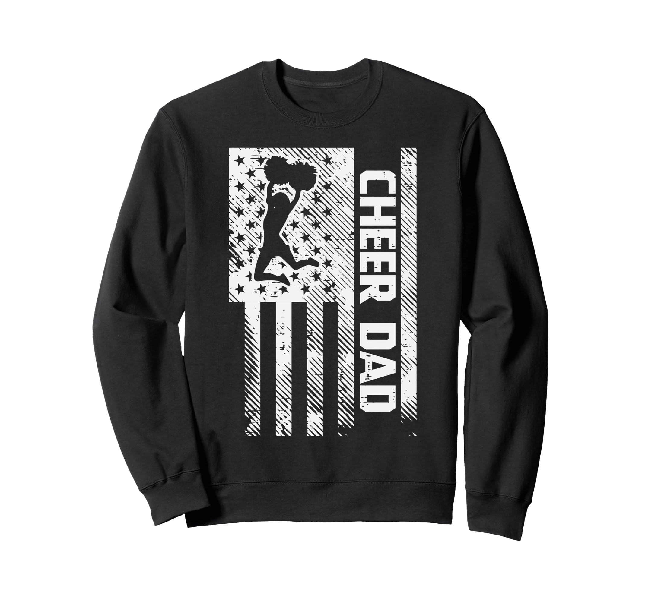 Cheerleader Cheer Dad Us Flag Sweatshirt - Graphic Print Men Women - T-Shirt, Sweatshirt, Hoodie