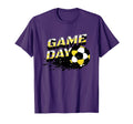 Soccer Game Day Splatter Yellow Black T-Shirt - Unique Graphic Men Women - T-Shirt, Sweatshirt, Hoodie