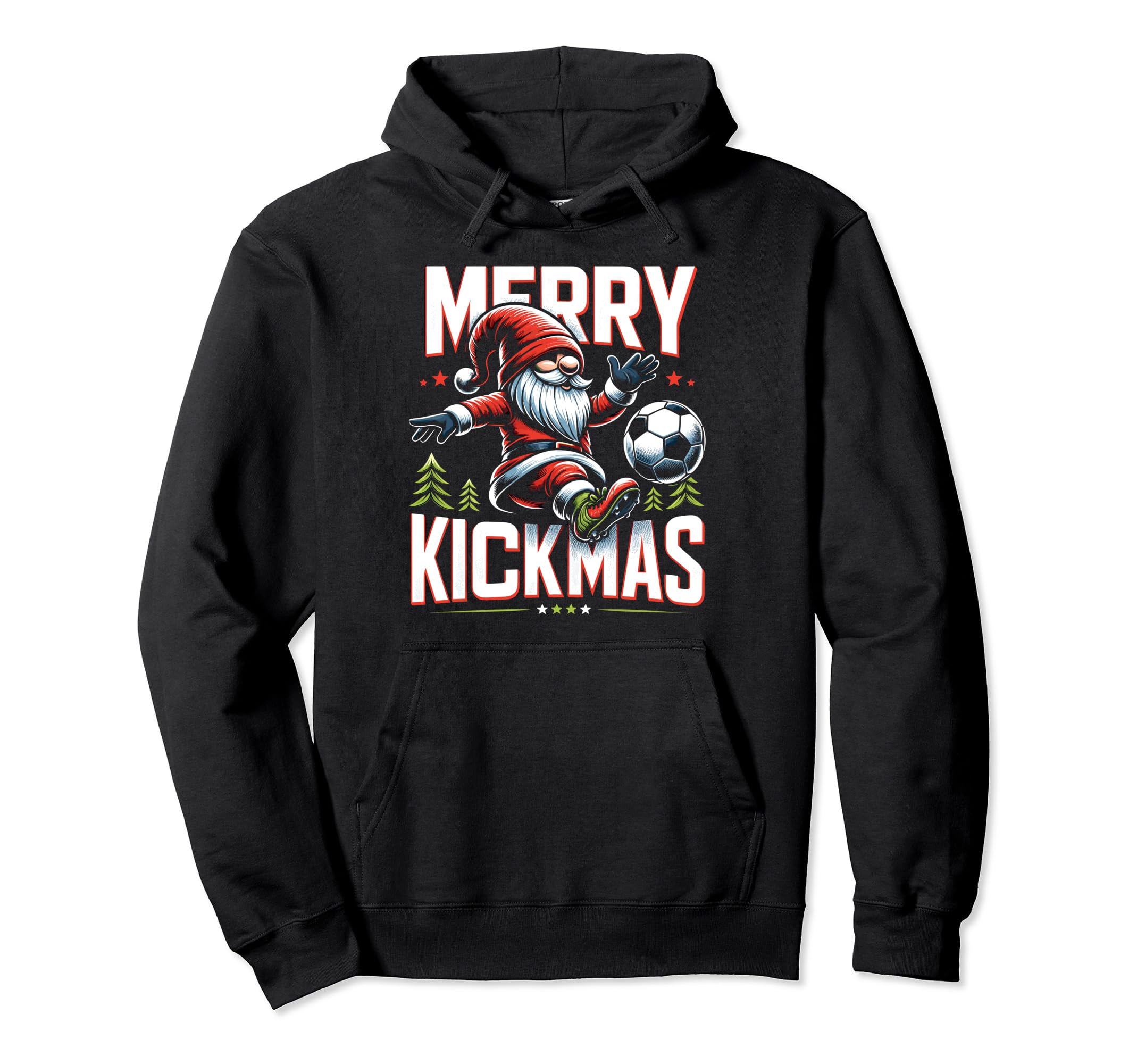 Soccer Gnome Merry Kickmas Soccer Hoodie - Fun Novelty Design Unisex - T-Shirt, Sweatshirt, Hoodie