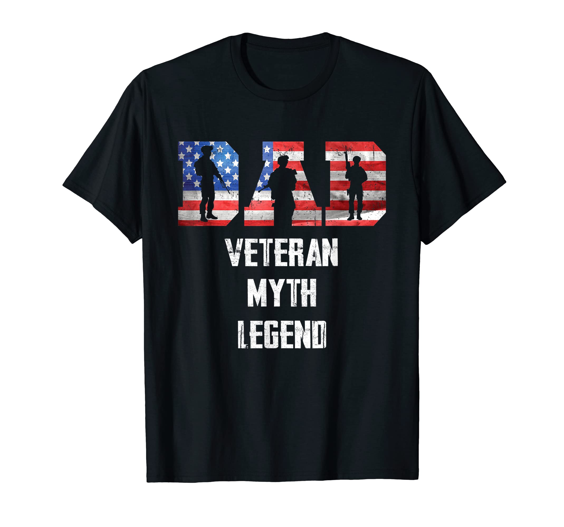 Dad Veteran Myth Legend American T-Shirt - Fun Novelty Design for Adults - T-Shirt, Sweatshirt, Hoodie
