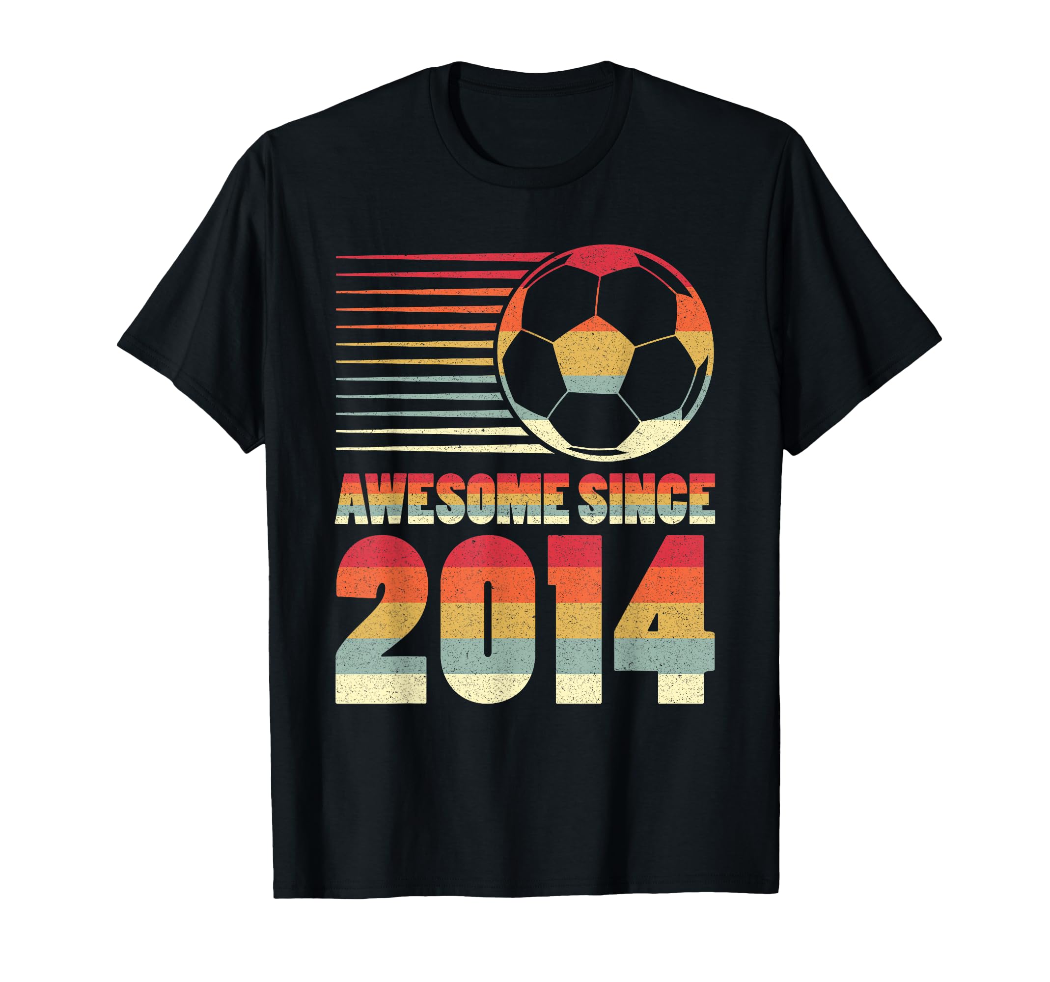 Awesome Since 2014 Soccer 12Th Birthday T-Shirt - Graphic Print Unisex - T-Shirt, Sweatshirt, Hoodie
