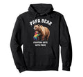 Papa Bear Rainbow Cub Fighting Hate Gay Hoodie - Novelty Apparel Unisex - T-Shirt, Sweatshirt, Hoodie