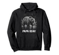Papa Bear Family Matching Dad Hoodie - Casual Everyday Wear Men Women - T-Shirt, Sweatshirt, Hoodie