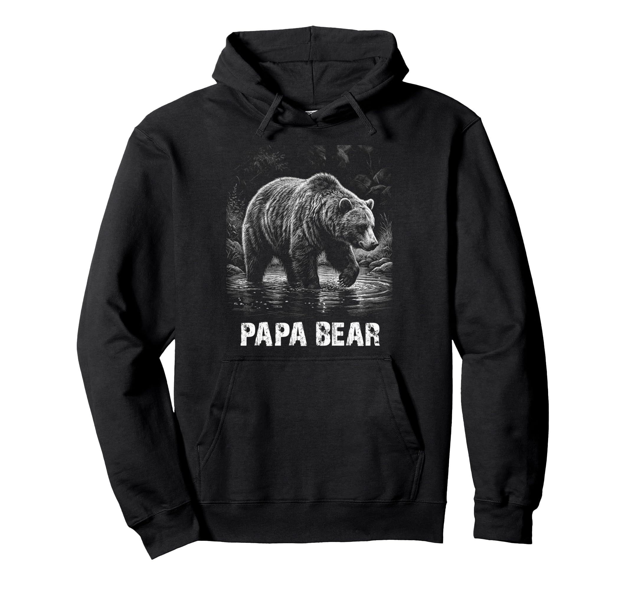 Papa Bear Family Matching Dad Hoodie - Casual Everyday Wear Men Women - T-Shirt, Sweatshirt, Hoodie