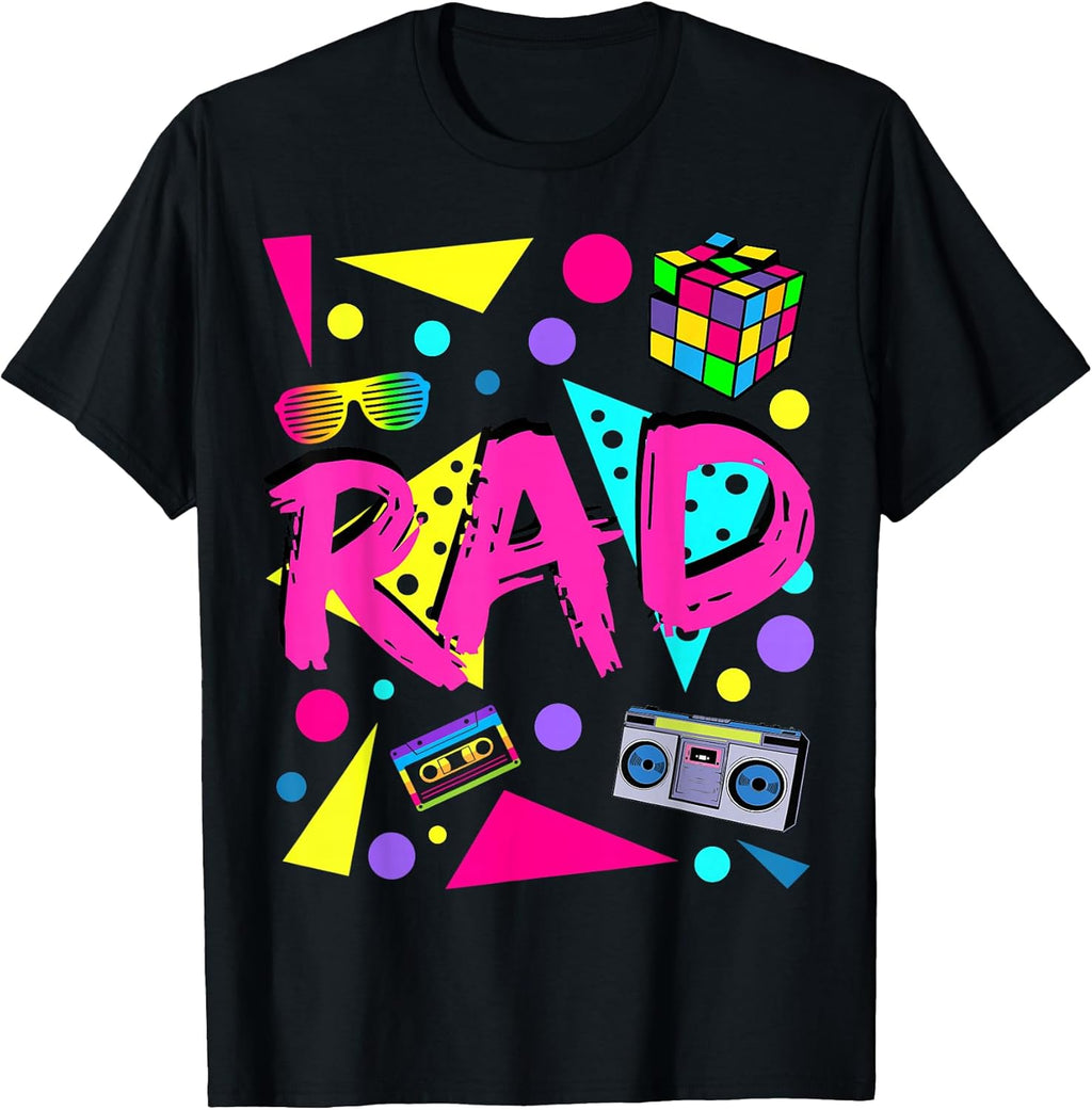 Rad 1980s Vintage Eighties Costume Party - Adult & Kids T-Shirts, Sweatshirts & Hoodies apparel design preview 1