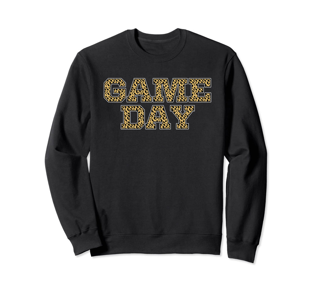 Game Day Leopard Animal Sports Sweatshirt - Casual Everyday Wear Unisex - T-Shirt, Sweatshirt, Hoodie