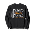 Lifes About Goals And Assists Funny Sweatshirt - Trendy Graphic Unisex - T-Shirt, Sweatshirt, Hoodie