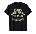 Dad Pilot Legend Airlines Airplane Lover T-Shirt - Graphic Print for Adults - T-Shirt, Sweatshirt, Hoodie