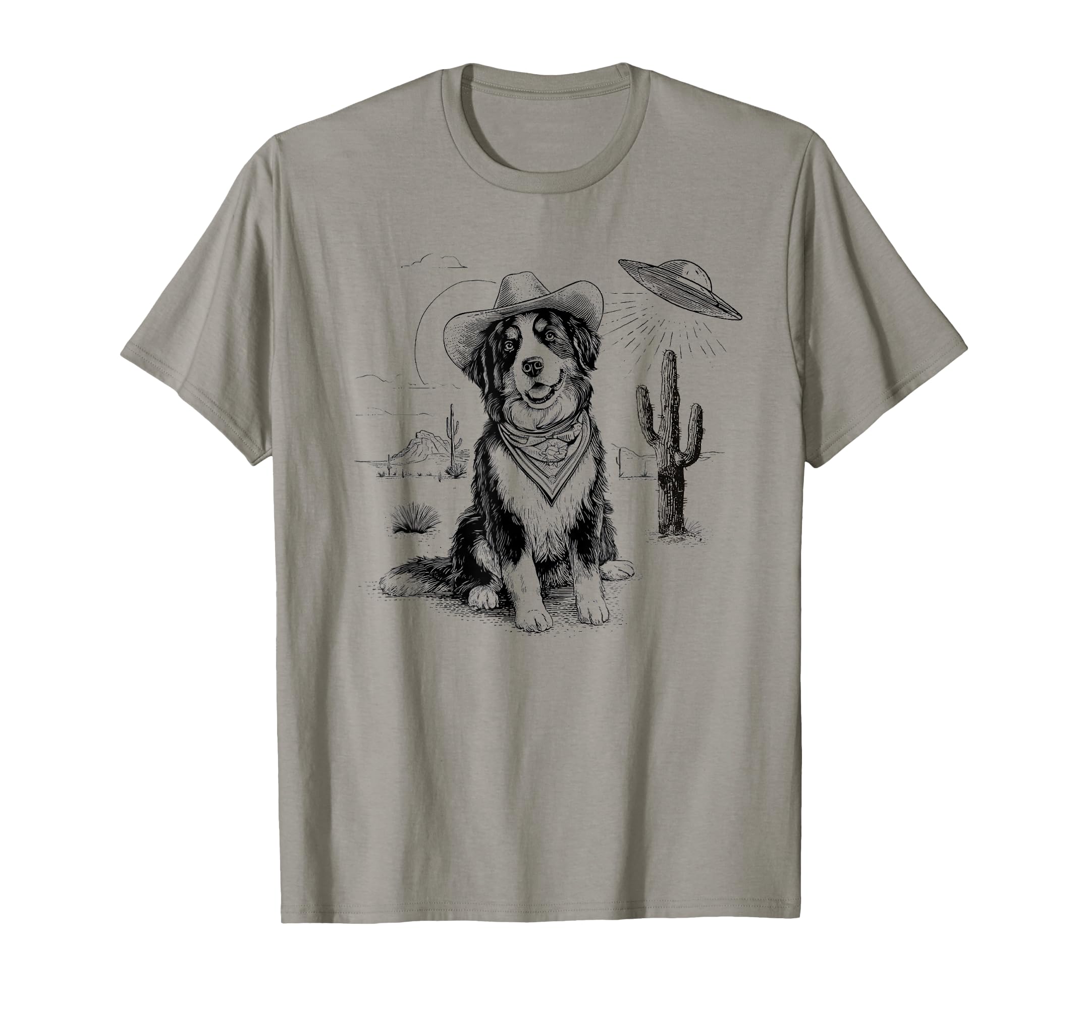 Funny Ufo Bernese Mountain Dog Alien T-Shirt - Graphic Print for Adults - T-Shirt, Sweatshirt, Hoodie