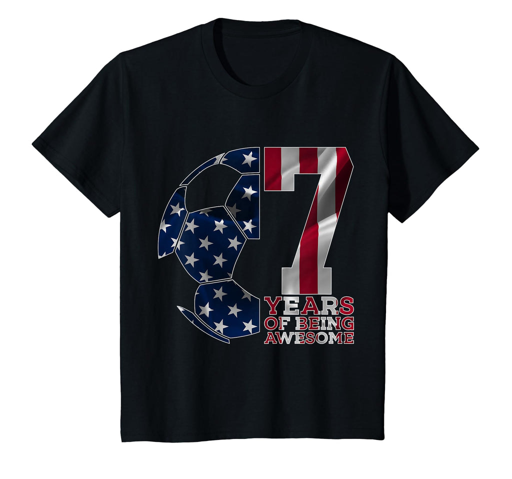 7 Years Being Awesome Soccer 7Th T-Shirt - Trendy Graphic for Adults - T-Shirt, Sweatshirt, Hoodie