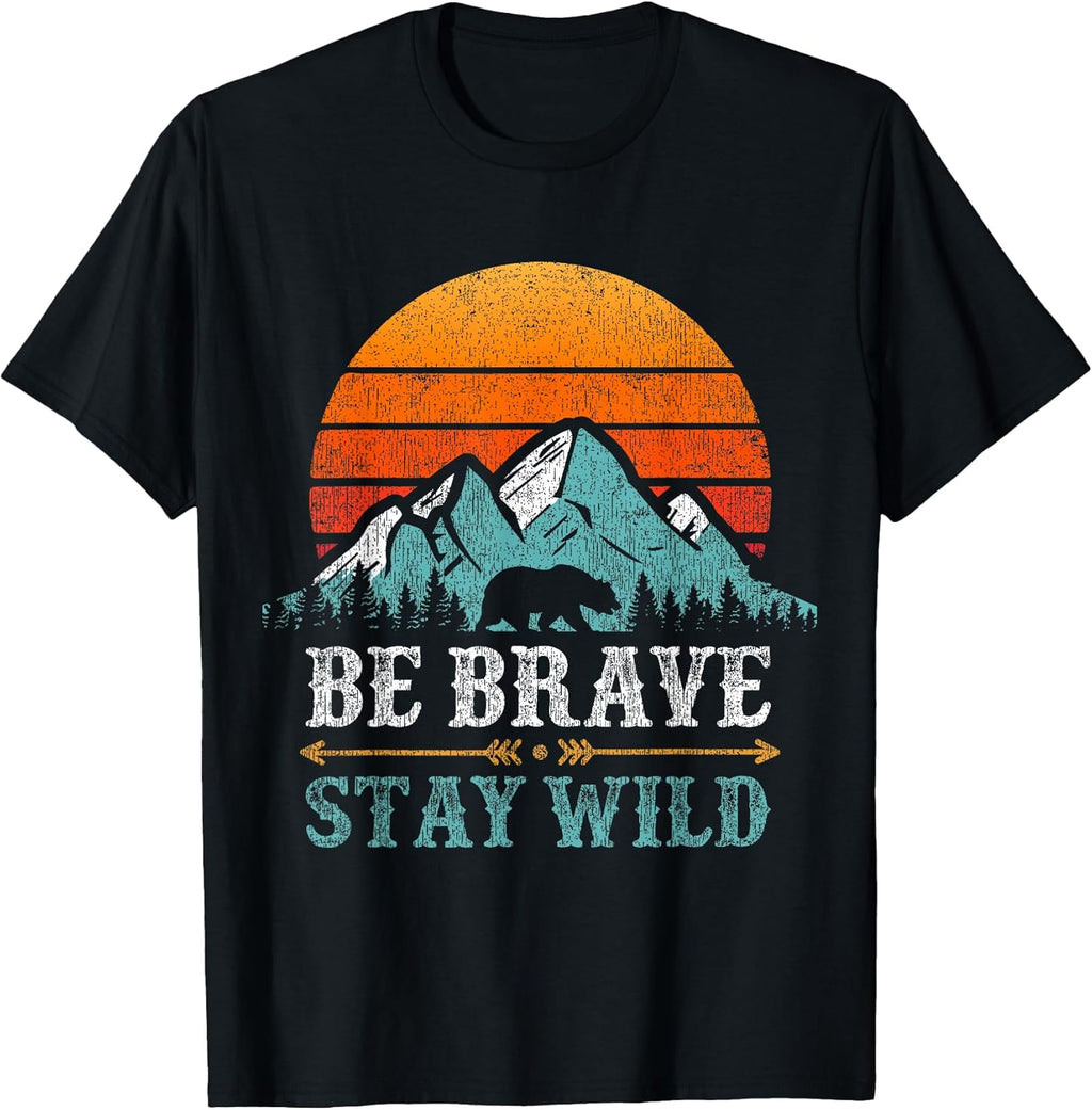 Retro Mountain Camper Gifts Hikers Men Women - Adult & Kids T-Shirts, Sweatshirts & Hoodies apparel design preview 1