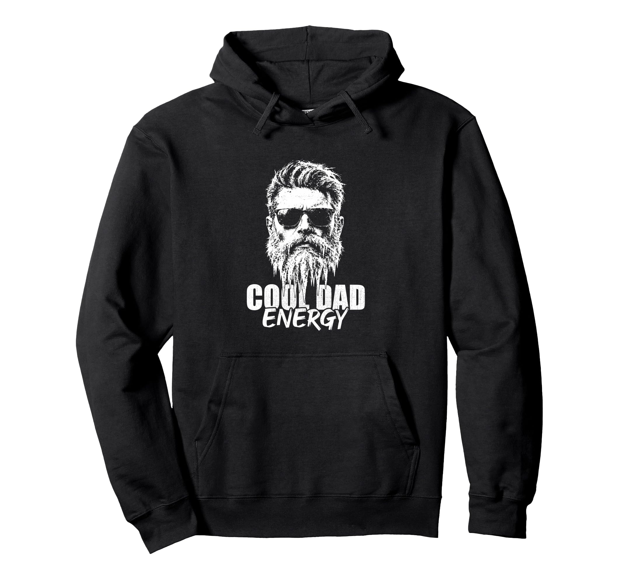 Dad Energy Bearded Father Sunglasses Hoodie - Custom Art Print Unisex - T-Shirt, Sweatshirt, Hoodie