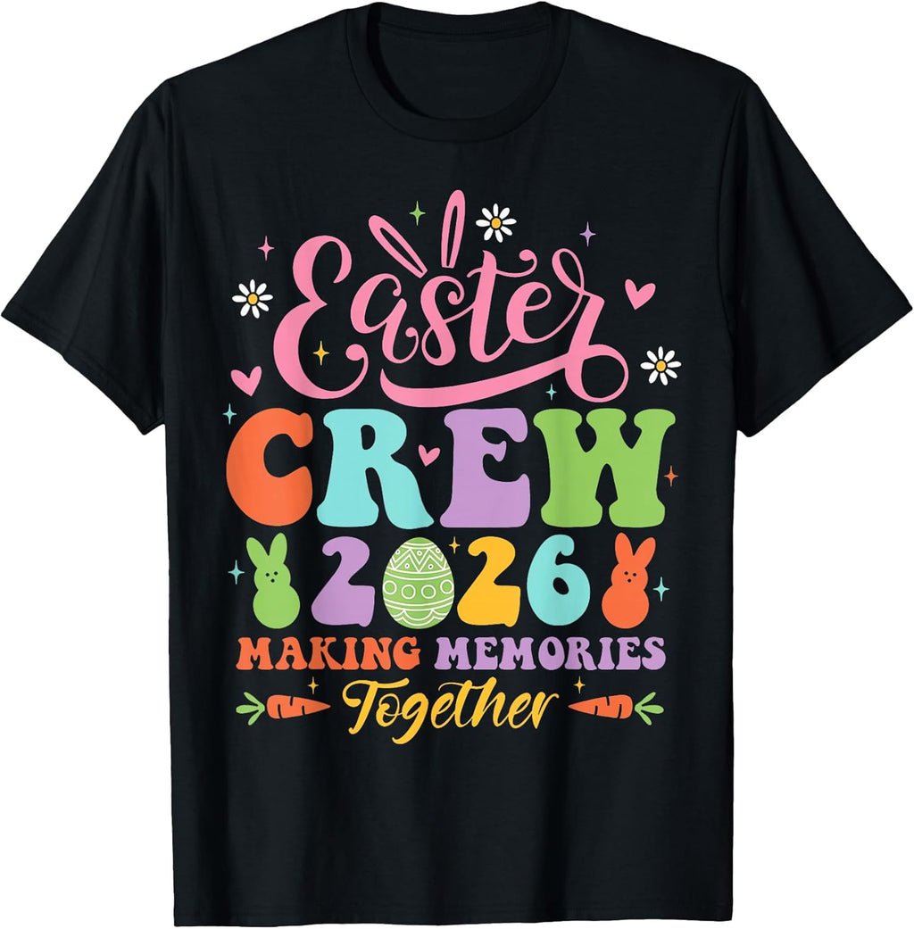 Retro Easter Crew 2026 Making Memories Family - Adult & Kids T-Shirts, Sweatshirts & Hoodies apparel design preview 1