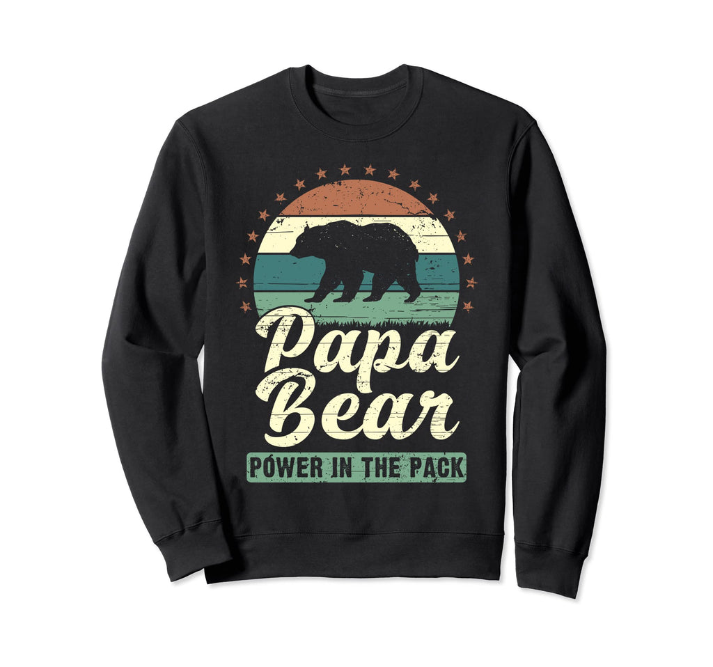 Papa Bear Power Pack Dad Grandpa Sweatshirt - Novelty Apparel for Adults - T-Shirt, Sweatshirt, Hoodie