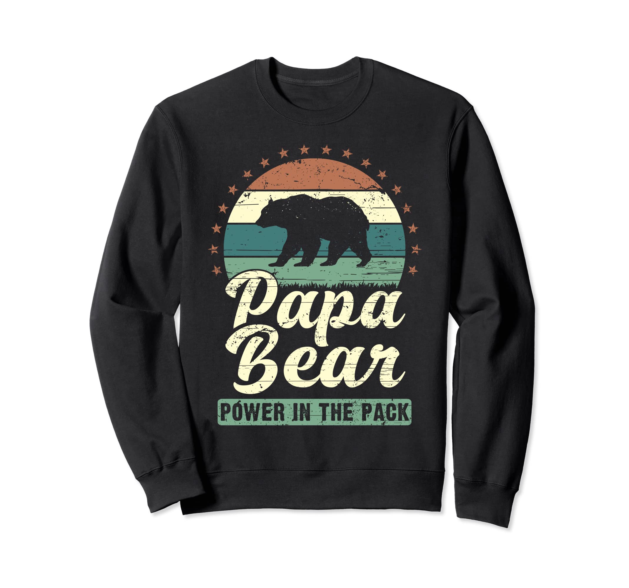 Papa Bear Power Pack Dad Grandpa Sweatshirt - Novelty Apparel for Adults - T-Shirt, Sweatshirt, Hoodie