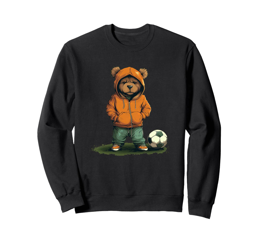 Funny Teddy Bear Loves Soccer And Sweatshirt - Aesthetic Graphic for Adults - T-Shirt, Sweatshirt, Hoodie