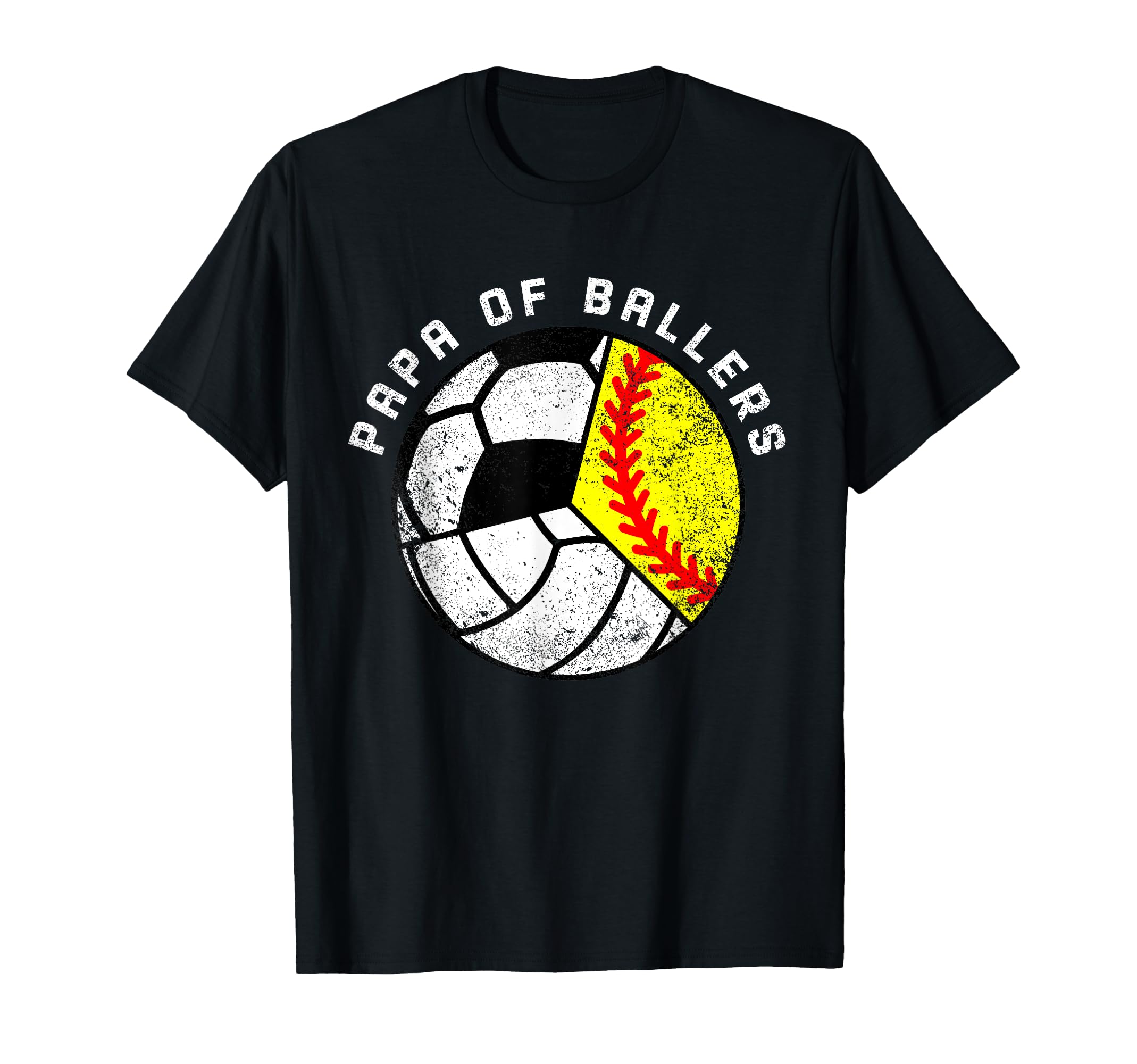 Papa Ballers Funny Softball T-Shirt - Fun Novelty Design Men Women - T-Shirt, Sweatshirt, Hoodie