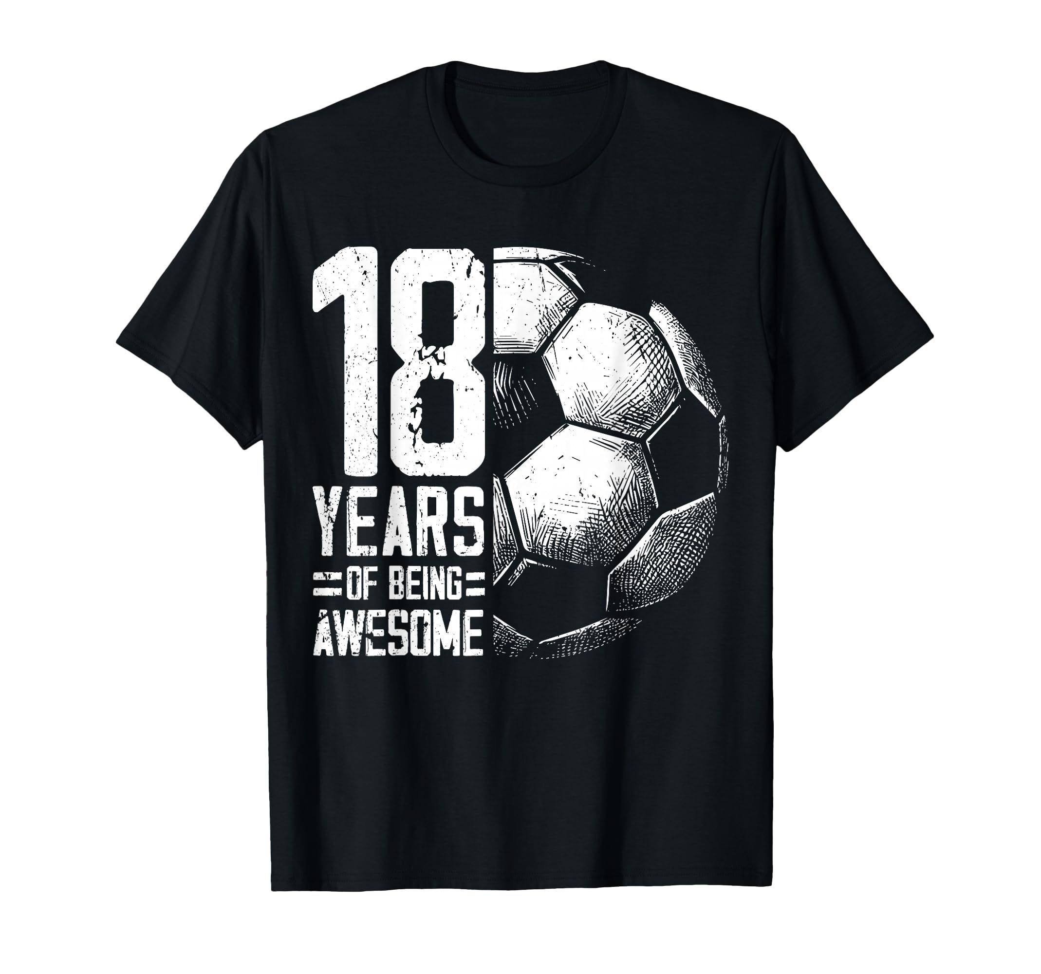 18Th Birthday Soccer Player Football 18 T-Shirt - Graphic Print Men Women - T-Shirt, Sweatshirt, Hoodie