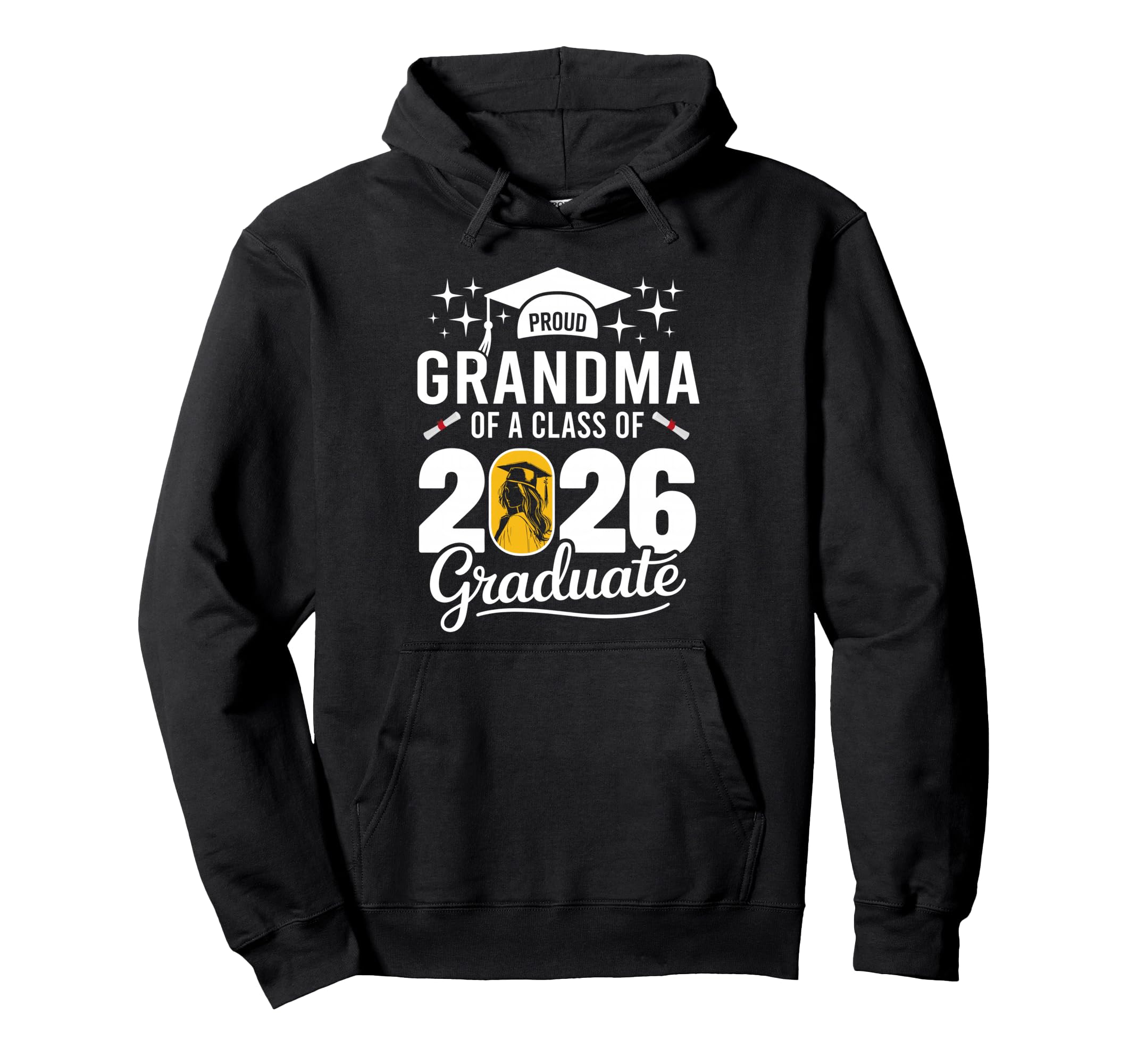 Proud Grandma Class 2026 Graduate Family Hoodie - Aesthetic Graphic Unisex - T-Shirt, Sweatshirt, Hoodie