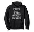 Trucker Truck Driver Trucking Gift Dad Mom Hoodie - Unique Graphic Unisex - T-Shirt, Sweatshirt, Hoodie