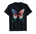 Butterfly Usa Flag 4Th July Funny T-Shirt - Novelty Apparel Men Women - T-Shirt, Sweatshirt, Hoodie