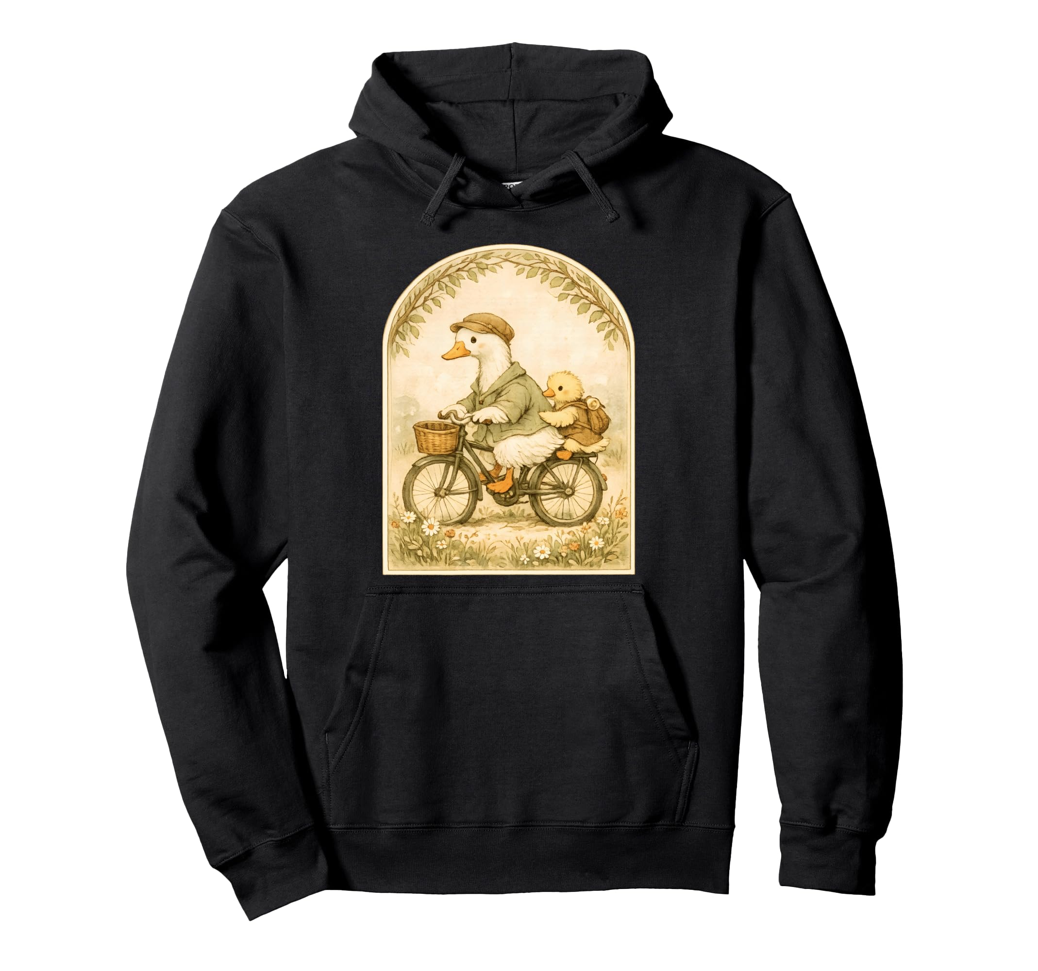 Goose Father Son Pastoral Cycling Hoodie - Streetwear Style for Adults - T-Shirt, Sweatshirt, Hoodie
